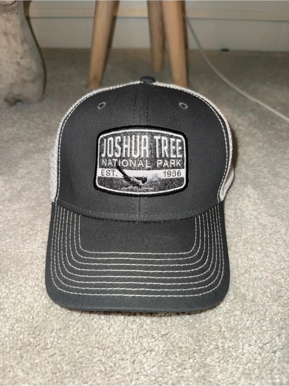 Ouray Sportswear Black and White Joshua Tree National Park Trucker Hat
